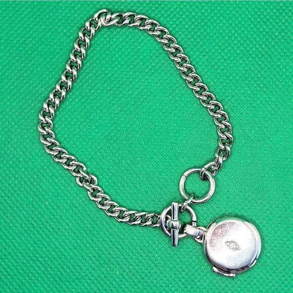 Vera Bradley silver tone charm Bracelet With Locket. - Picture 8 of 9